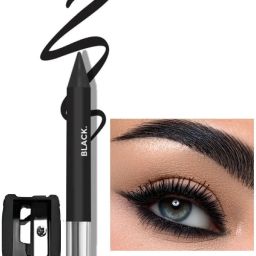 Black Long Stay Kajal Black Waterproof With Sharpener-image-74