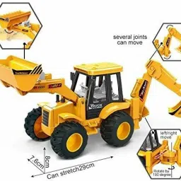 atri 2 in 1 Construction Trucks Rotate by 180 Degree JCB Toy Loader JCB Toy and Excavator Vehicle Engineering Toy for 3 Years and Above Age Toddlers ,High Speed Friction Excavator image 2