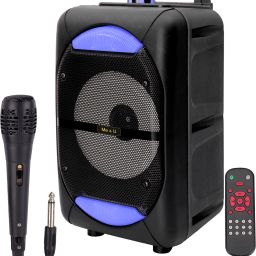 ME&U Stone pro 60watt with Bluetooth RGB LIGHT FM USB AUX Recording feature 1000 W Bluetooth Party Speaker-image-92