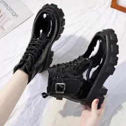 SFFASHIONSTORE PRESENT TRENDING PATENT BOOT FOR WOMEN Boots For Men-image-66