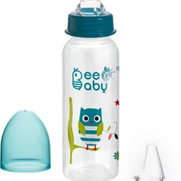 beebaby Advance Plus Slim Neck Anti-Colic Feeding Bottle to Sippy Bottle Starter Kit with Extra Silicone Sippy Spout - 250ML BLUE - 250 ml-picture-12