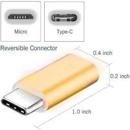 Sharp beak Yellow USB Type C Adapter,Micro USB to USB C Adapter, Data Syncing and Charging Adapter Phone Converter image 2
