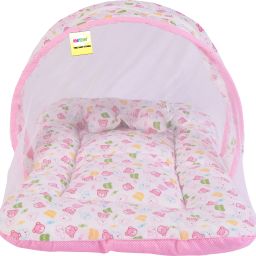 kwitchy Cotton Infants New Born Baby Mosquito Net Bed with Cushioned Pillow Mosquito Net image 3