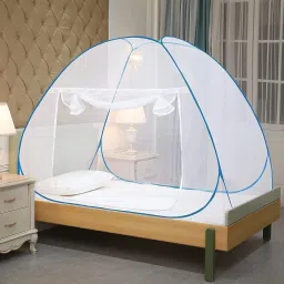 Polyester Adults Washable Foldable Single bed Mosquito Net-1
