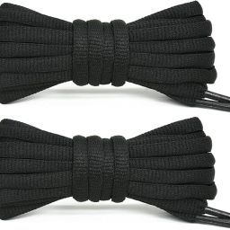 AMAZBIRD 2 Pairs Half Round Shoe Laces for Sneakers Shoe Lace-12