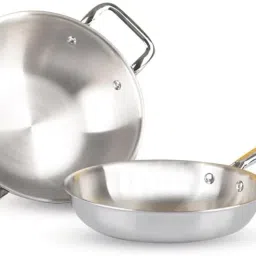 Triply Stainless Steel Cookware Set- Kadai|Fry Pan - 11, 9.2 Inch Fry Pan 28 cm diameter 4 L capacity-17
