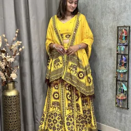 Digital Print Semi Stitched Lehenga Choli-image-76