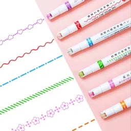 Roller Linear Curve Pen, Different Color Pens For Study Digital Pen-46