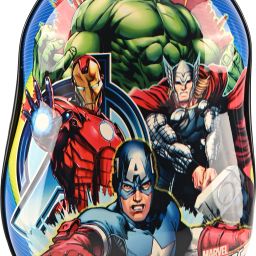 Small Cabin Suitcase (30 cm) 4 Wheels - ABS Kids Trolley Bags for Girls & Boys with| DTB2009, Avengers - Blue - Blue-image-52