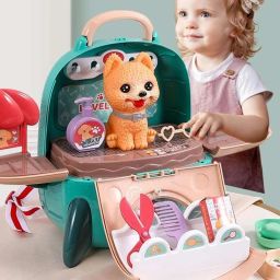 Pet Care Playset Faux Cat Pet Veterinarian Playset Dog Care Playset for Toddlers-52