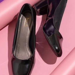 Women Black Block Heels Pumps Corporate Casuals For Women-2