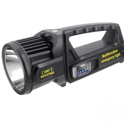 Spotlight, 9 Modes Rechargeable Led Spotlight Flashlight with 350° Rotate Head Black Plastic Table Lantern-3