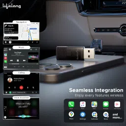 lifelong 2-in-1 Wireless Android Auto & CarPlay Adapter | For Android & iPhone/iOS Car Stereo image 3