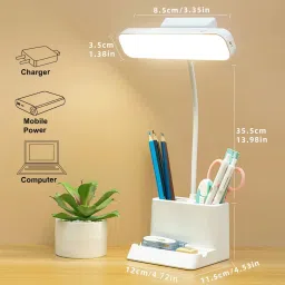 LED Desk Lamp Touchable Reading Lights with Pen Holder Dimmable Night Light Study Lamp-24