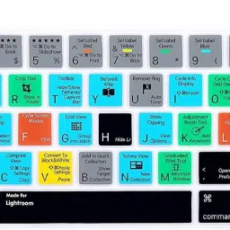 Saco Shortcuts Hotkey Silicone Keyboard Cover Protector for MacBook Pro 13 inch 2020 (Model A2289 / A2251 / A2338 M1 Chip) and for Pro 16"2019 (Model A2141) - Lightroom MacBook Pro 13 inch 2020 (Model A2289 / A2251 / A2338 M1 Chip) and for MacBook Pro 16”2019 (Model A2141) Keyboard Skin-3