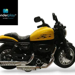 Royal Enfield Die cast Motorcycle with Yellow and black Harley Cruise Bike-7