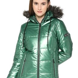 Being Human Hooded Long Sleeves Faux Fur Trim Padded Jacket-picture-24