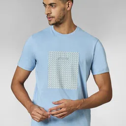 LOUIS STITCH Men Super Combed Cotton Light Blue Regular Fit Round Neck T-Shirt-picture-11