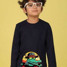 NUSYL Boys Graphic Printed Round Neck Cotton Casual T-shirt-image-63