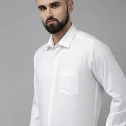 Van Heusen Men Pure Cotton Custom Micro Checks Formal Shirt-picture-28