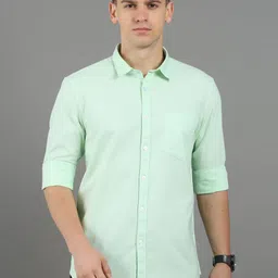 Bought First Classic Regular Fit Opaque Cotton Casual Shirt-image-18