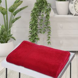 BIANCA Unisex Burgundy Solid 500 GSM Pure Cotton Super-Soft Terry Bath Towel-28