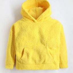Cherry Crumble Kids Mustard Yellow Hooded Sherpa Sweatshirt-picture-20