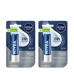 Nivea Men Set of 2 Active Care SPF15 Lip Balms with 24h Melt-In Moisture - 4.8g each-2