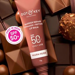 DOT & KEY Barrier Repair Ceramide & Peptide SPF50 Lip Balm with Avocado 10g - Warm Nude-52