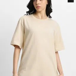 JUNEBERRY Pack Of 2 Oversized Drop-Shoulder Sleeves Pure Cotton T-shirts-image-56