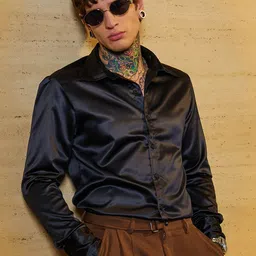 Campus Sutra Men Comfort Spread Collar Long Sleeves Slim Fit Casual Shirt-image-95