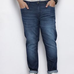 Hardsoda by The Indian Garage Co Men Plus Size Slim Fit Light Fade Stretchable Jeans-image-11