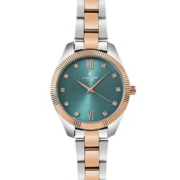 Carlton London Women Brass Patterned Dial & Bracelet Style Straps Analogue Watch CLBRTDGRN-image-50