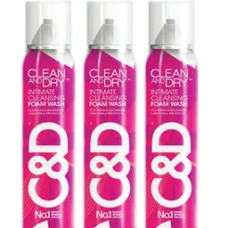 CLEAN AND DRY Set Of 3 Intimate Cleansing Foam Wash with Natural Milk Extracts - 85g each-30