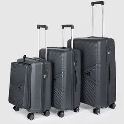 WROGN Unisex Set of 3 Hard Shell Trolley Suitcases with Laptop Case image 5