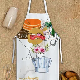 Steve & Anderson Pride White & Green Printed Kitchen Apron with Front Pocket-32