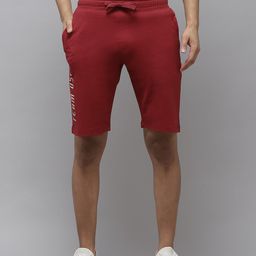 U S Polo Assn Denim Co Men Maroon Typography Printed Shorts-image-16