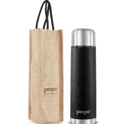 Pexpo Black Stainless Steel 24 Hrs Hot & Cold Water Flask Bottle with Bag  750 ml-21