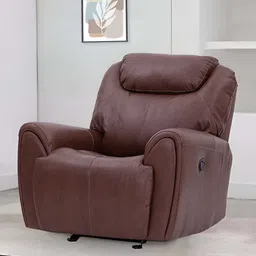 Royaloak Muar Brown Single Seater Manual Malaysian Leatherette Recliner-image-91