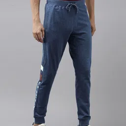 U.S. Polo Assn. Denim Co. Men Navy Blue & White Printed Pure Cotton Joggers-image-85