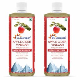 Dr. Morepen Apple Cider Vinegar With 2x Mother,  0.5 L  Unflavoured (Buy 1 Get 1) -24