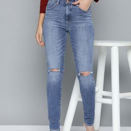 Levis Women Skinny Fit High-Rise Slash Knee Heavy Fade Stretchable Jeans-image-58