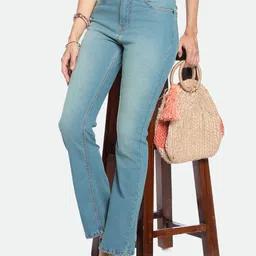 DL Woman Bootcut High-Rise Clean Look Light Fade Stretchable Jeans-image-79