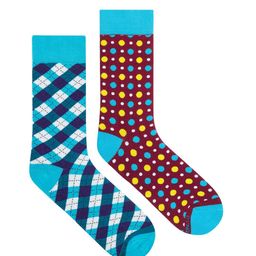 Dynamocks Unisex Pack Of 2 Patterned Dandy & Fizzy Calf Length Socks-52