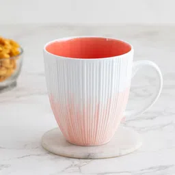 CLAY CRAFT Set of 2 White Dishwasher &Microwave Safe Ceramic Vertis Mugs 350 ml Each-40