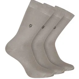 FOOTPRINTS Men Pack of 3 Grey Solid Calf Length Organic Cotton Socks-26