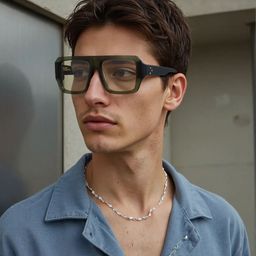 Ted Smith Unisex Brown Aviator Luxury Acetate Sunglasses With Polarised Lens-24