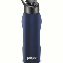 Pexpo Navy Blue & Black Stainless Steel Leak Proof Water Bottle 1 Ltr-picture-38