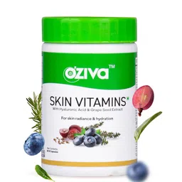 OZiva Skin Vitamins with Hyaluronic Acid & Grape Seed Extract - 60 Capsules-65