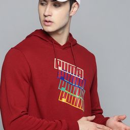 Puma Men Regular Fit Typographical Printed Full Sleeved Hooded Sweatshirt-image-46